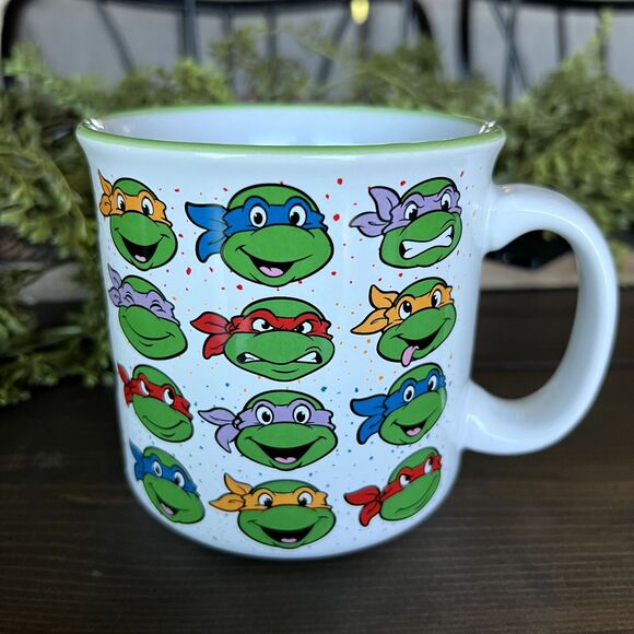 Teenage Mutant Ninja Turtles Set of 2 Portraits 20oz Ceramic Camper Mug-NEW - Picture 2 of 5